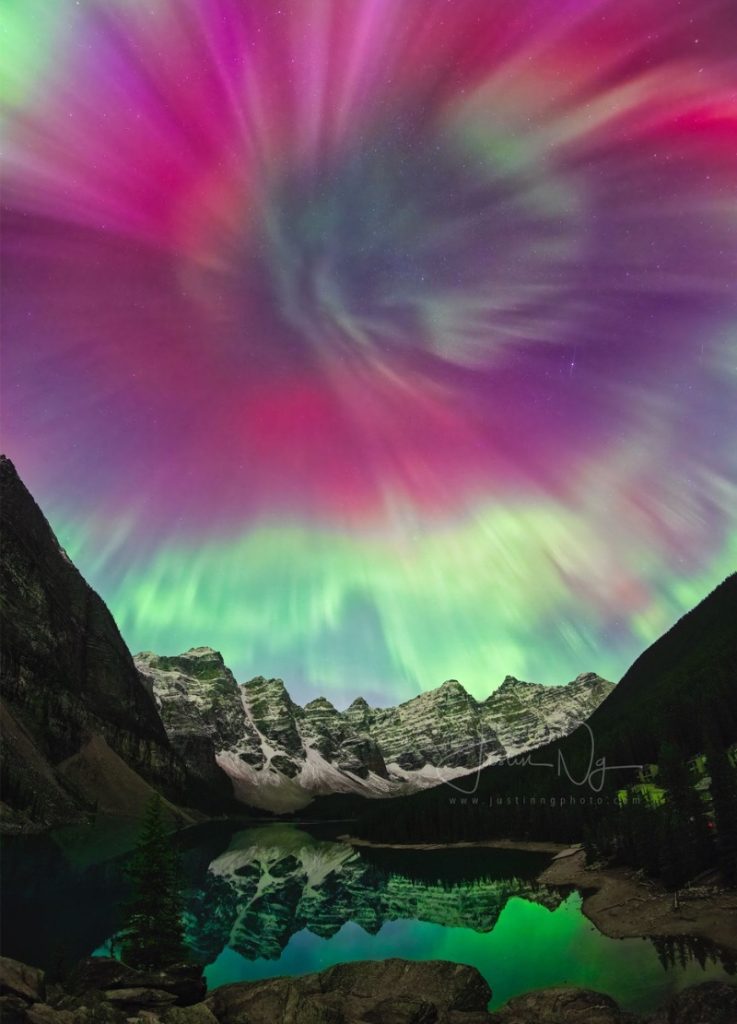 Stargazing at Moraine Lake Aurora borealis at Moraine Lake Northern Lights at Moraine Lake